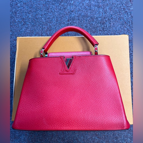Louis Vuitton Handbags - Louis Vuitton Taurillon Capucines BB Rubis
